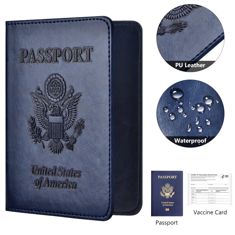 Eoehro 2Pack Passport Holder Wallet Cover Case, Travel Essentials for Women and Men - Image 3